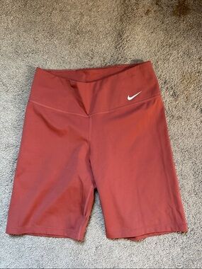 Nike Women's Burnt Orange High-Rise Bike Shorts